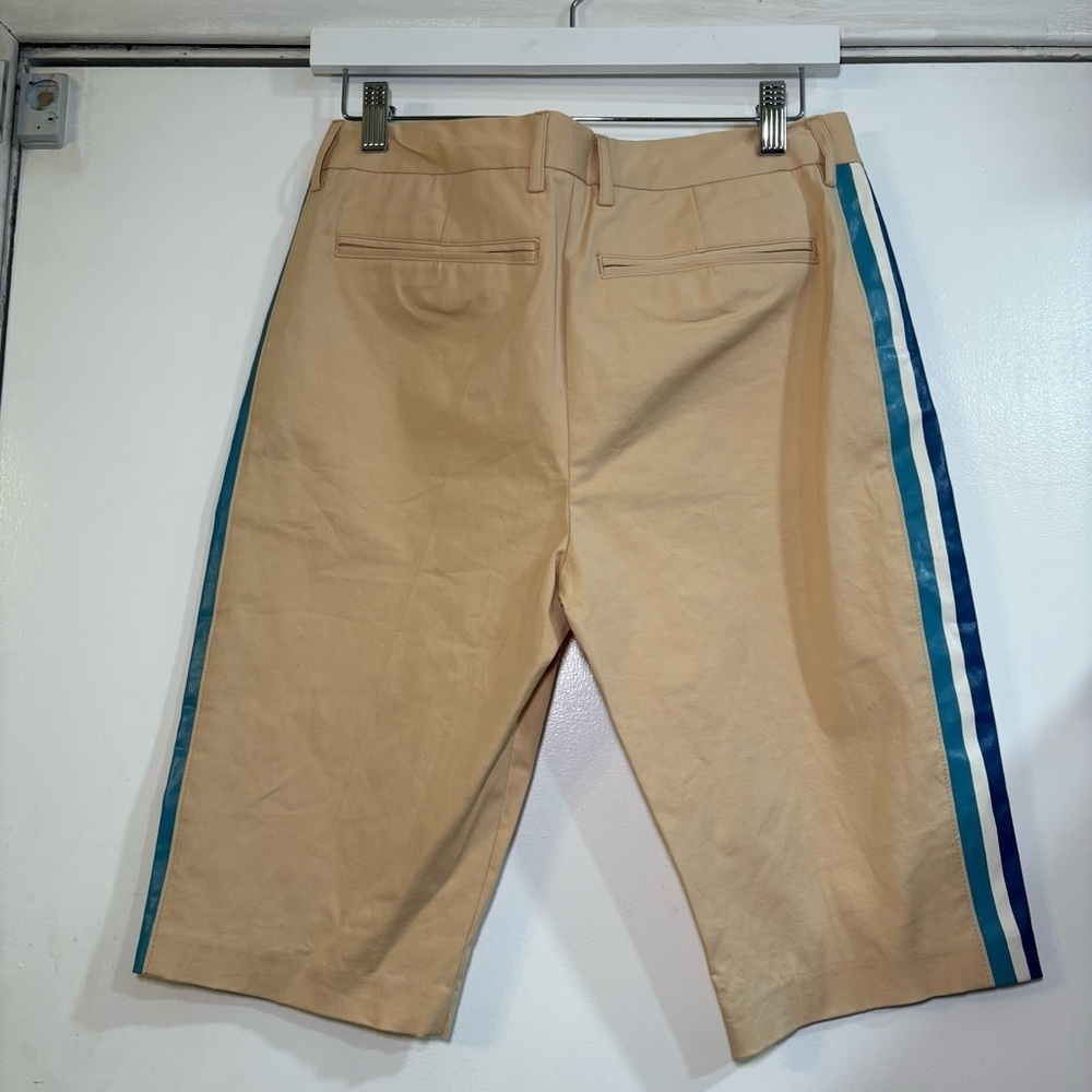 Le Superbe Anthropologie Bermuda Long Shorts with Side Stripe preppy Coastal - Picture 3 of 10